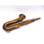 A BRASS AND NICKEL PLATED SAXOPHONE  by Ida-Maria Grassi, Milan, serial number 4239, with chased