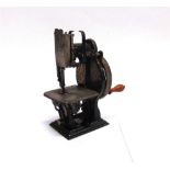 A DORMAN LOCKSTITCH MINIATURE SEWING MACHINE serial number 9214, the front plate marked 'The