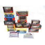 SEVENTEEN ASSORTED 1/76 SCALE MODEL BUSES by Exclusive First Editions (9), Corgi 'Original Omnibus