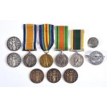 A GREAT WAR PAIR OF MEDALS TO CORPORAL P. VOWLES, HAMPSHIRE REGIMENT comprising the British War