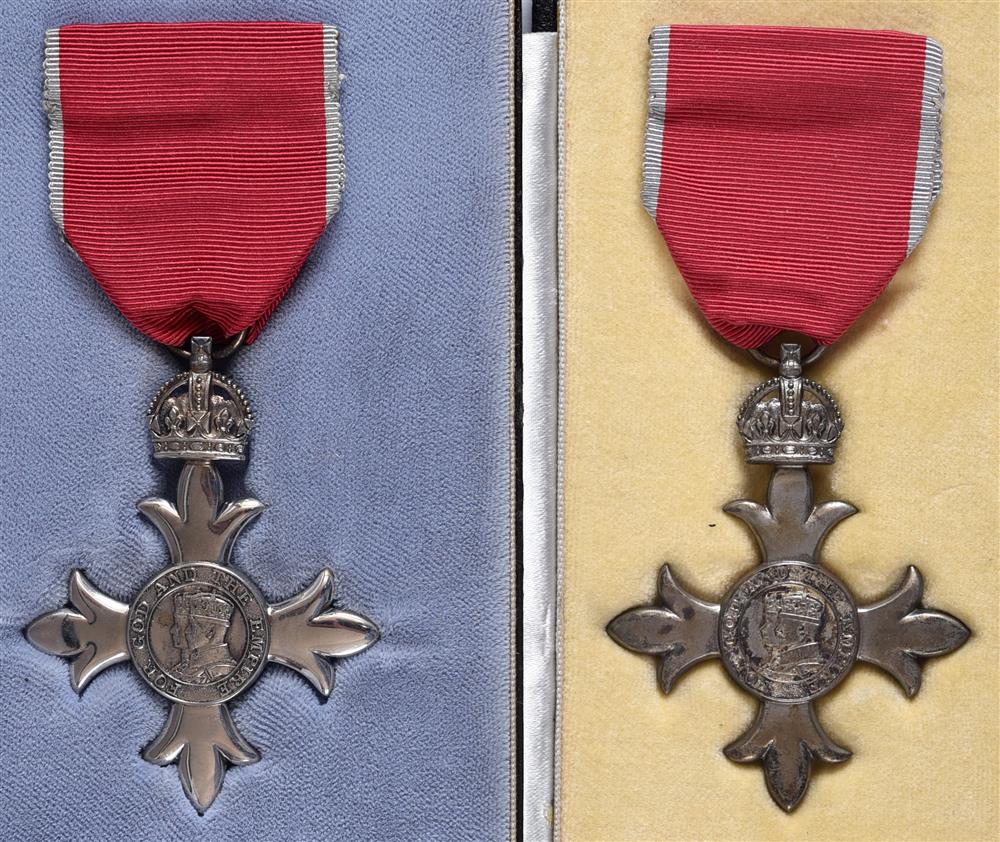 TWO MEMBER OF THE BRITISH EMPIRE MEDALS the first Civil, second type, with a frosted silver