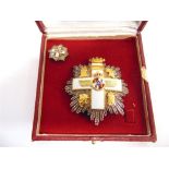 SPAIN - A GRAND CROSS OF AERONAUTICAL MERIT (CRUCES DEL MERITO AERONAUTICO) with white enamel and