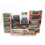 EIGHTEEN 1/76 SCALE 'LONDON TRANSPORT GREEN LINE' MODEL BUSES by Exclusive First Editions (15) and