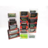 EIGHTEEN 1/76 SCALE 'LONDON TRANSPORT / GREENLINE' MODEL BUSES by Exclusive First Editions (9),