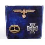 A GERMAN KREIGSMARINE (U-BOAT) GROUP OF THREE comprising Iron Cross 1st Class 1939 (Eisernes Kreuz