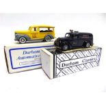 [WHITE METAL]. TWO DURHAM CLASSICS MODELS comprising No.13, 1939 Ford Paddy Wagon 'Toronto City