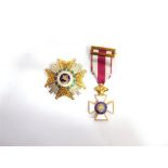 SPAIN - ORDER OF HERMENGILDO GRAND CROSS BREAST STAR and Order of Hermangildo Knight, (2).