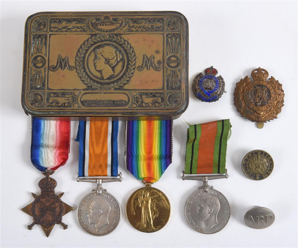 A GREAT WAR & LATER GROUP OF FOUR MEDALS TO DRIVER E.E. PENTLAND, ROYAL ENGINEERS comprising the