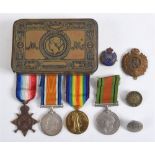A GREAT WAR & LATER GROUP OF FOUR MEDALS TO DRIVER E.E. PENTLAND, ROYAL ENGINEERS comprising the