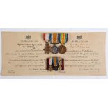 A GREAT WAR M.I.D. TRIO OF MEDALS TO CAPTAIN R.H. ASTBURY, ROYAL WARWICKSHIRE REGIMENT comprising