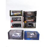 EIGHT ASSORTED 1/43 SCALE MODEL POLICE CARS comprising Minichamps No.400 014490, Audi A4 'Police