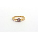 A DIAMOND SINGLE STONE 18 CARAT GOLD RING Chester 1915, the old brilliant cut stone of approximately