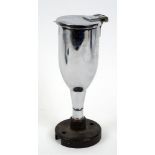 SECOND WORLD WAR AVIATION - A UNIQUE CHROME WINE GOBLET  made by the former owner Pilot Officer