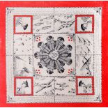 SECOND WORLD WAR - A RARE LARGE PENWORK DESIGN FOR AN R.A.F. PATRIOTIC SCARF, FROM THE ARCHIVE OF