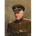RUSSIA - A SECOND WORLD WAR PORTRAIT OF GENERAL BELETSKIY  oil on canvas, framed, 89cm x 69cm.