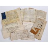 18TH CENTURY - JOHN JAMES BRINDLEY - A COLLECTION OF NAVAL SURGEON'S PAPERS including a Freedom of