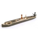 SECOND WORLD WAR - A GERMAN SAILOR SCRATCH-BUILT MODEL OF AN AIRCRAFT CARRIER the base inscribed