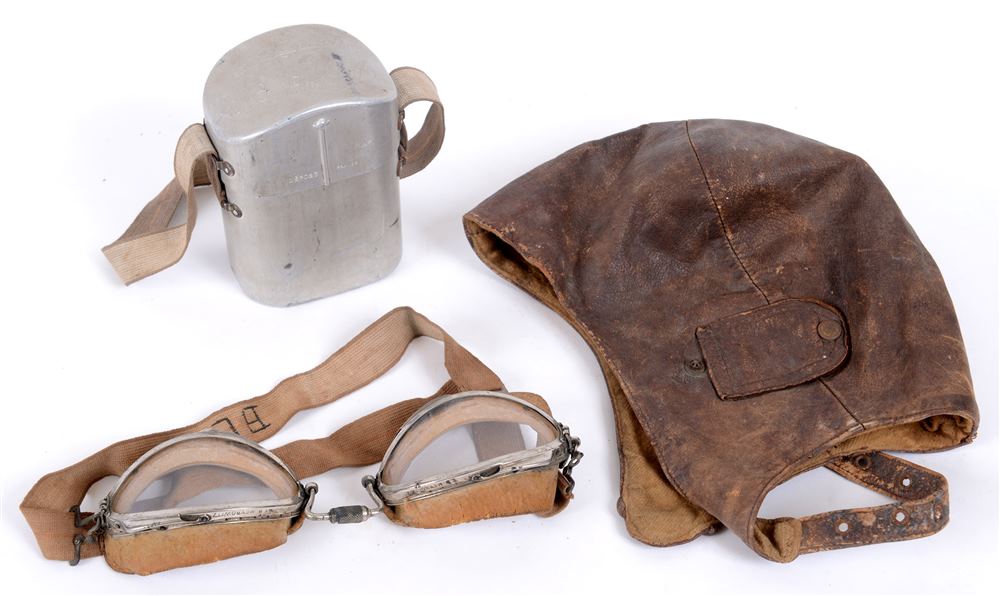GREAT WAR AVIATION - A PAIR OF ORIGINAL CASED LUXOR AVIATION GOGGLES NO.16  by E. Meyrowitz, of