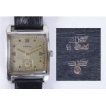 SECOND WORLD WAR - A PRIVATE PURCHASE GERMAN OFFICER'S 'CONSUL' WATCH BY GIRARD PERREGAUX circa