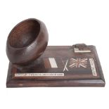GREAT WAR  - A RARE COLONIAL WEST AFRICAN TOGOLAND  'TRENCH ART' DESK STAND  the rectangular base