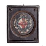 19TH CENTURY - CRIMEA - FLORENCE NIGHTINGALE (1820-1910)  a framed painted leather panel with the