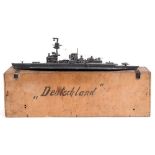 SECOND WORLD WAR - A GERMAN SAILOR SCRATCH-BUILT MODEL OF THE POCKET BATTLESHIP 'DEUTSCHLAND'