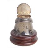 19TH CENTURY - CRIMEA - AN HISTORIC 17TH LANCERS BRANDED HORSE'S HOOF INKWELL  made from the shoed