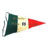 ITALY - A RARE PENNANT OF THE ITALIAN 2ND BATTALION - 1ST REGIMENT - 29TH WAFFEN SS GRENADIER