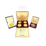A JOHN PINCHES 'SPECIAL AMERICAN EXPRESS EDITION' OF 'THE CHURCHILL MEDALS' 24ct gold on silver,
