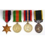 A SECOND WORLD WAR GROUP OF FOUR MEDALS TO PRIVATE F.E. BROWN, DEVONSHIRE REGIMENT comprising the
