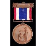 A pre-1896 British National Olympian Association medal, with red, white & blue ribbon and name plate