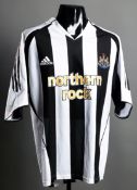 Alan Shearer: a black & white striped Newcastle United No.9 jersey from the 2005-06 Intertoto