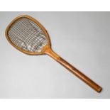 An un-named racquet circa mid-1880s, supplied by Goy, Leadenhall Street, E.C. (London), with heavy