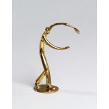 Hagenauer Figurine, a gold-patinated bronze Hagenauer style (unmarked) figurine of a male tennis