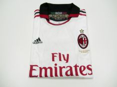 Alexandre Pato: a white AC Milan No.7 Serie A away jersey season 2010-11, long-sleeved, Serie A
