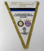 A pennant for the FC Inter v Bayern Munich Champions League tie played in Munich 15th March 2011,