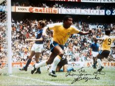 Signed 1966 and 1970 World Cup memorabilia, comprising: a small b&w magazine photograph of the