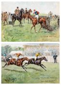 George Finch Mason (1850-1915) THE CRICKET STEEPLECHASE (A PAIR) signed, titled and each work sub-