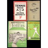 63 volumes on tennis published in Britain in the 1930s and 1940s, authors including Ritchie,