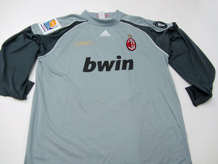 Valerio Fiori: a grey AC Milan goalkeeping jersey from the FIFA Club World Cup semi-final v Urawa