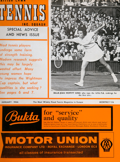 ''British Lawn Tennis'' from 1948 to 1978, with various changes in title including British Lawn