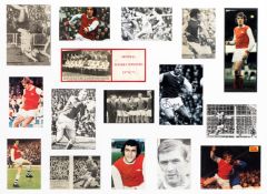 A signed pictorial montage of the Arsenal 1970-71 Double Winners, incorporating pictures signed by