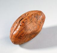 A miniature leather rugby ball signed by the Llanelli team in season 1958-59, approx. 30