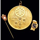 A medal from the inaugural World Amateur Boxing Championships held in Cuba in 1974, in gilt,