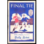 1927 F.A. Cup final programme Arsenal v Cardiff City, with facsimile colour replacement covers