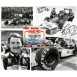 Nigel Mansell signed 1979-1993 motor racing ephemera, a collection comprising a 1979 black & white