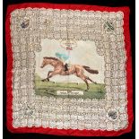 A ladies silk scarf commemorating the victory of Pinza in the 1953 'Coronation' Derby