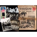 Sunderland AFC memorabilia,
including original photographs and newspapers relating to the 1937 F.A.