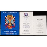 A 1966 World Cup Final luncheon menu and a table plan with list of guests,