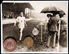 Medals and photographs relating to the Cambridge University and South African international athlete